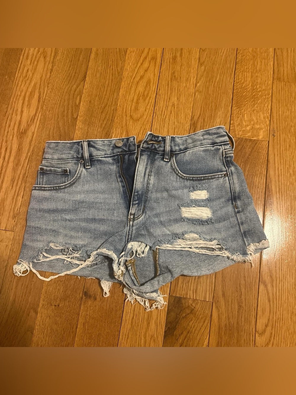 PacSun Light Blue Ripped Denim Shorts
